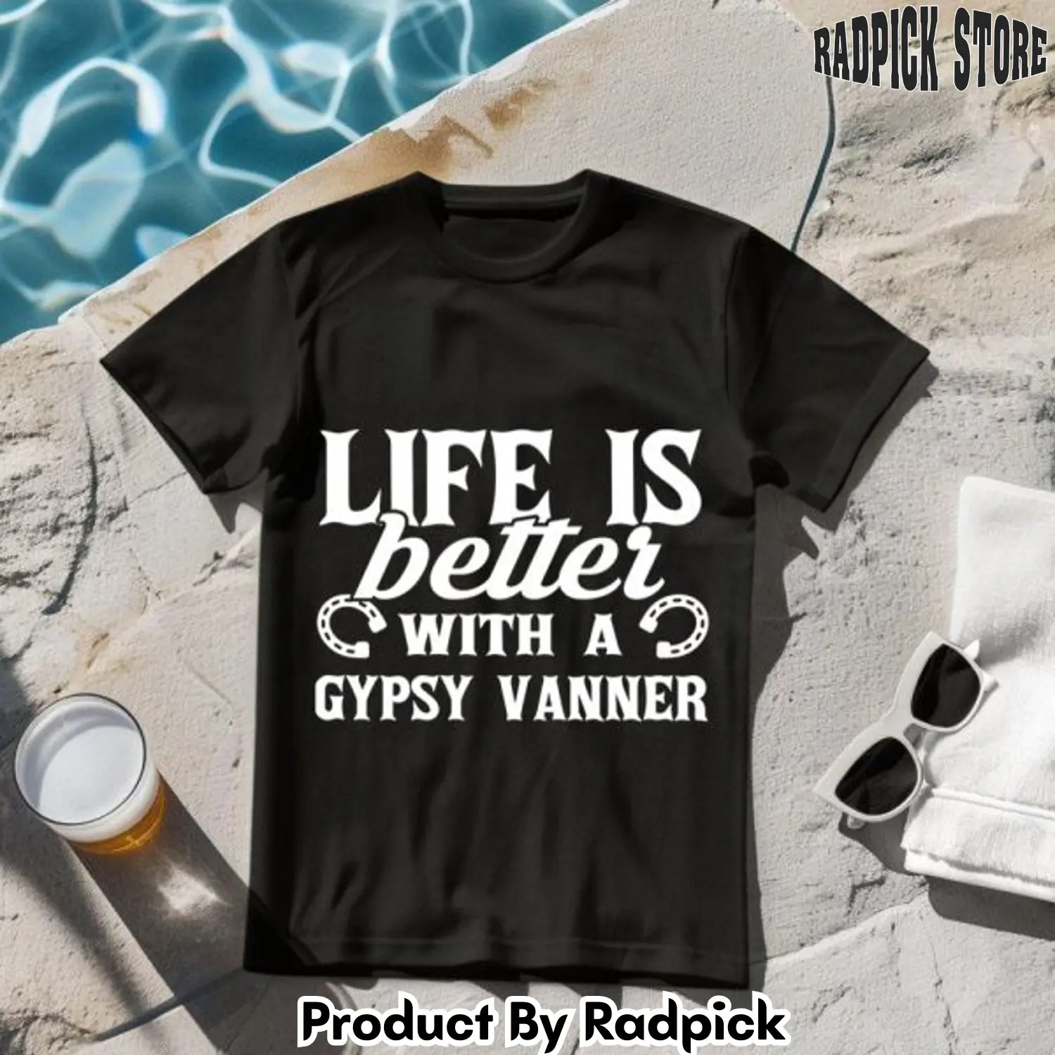 Life is better with a gypsy vanner horse tshirt rp2638768